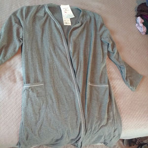 NEW jersey zip front robe